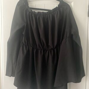 SHEIN Black Off-Shoulder Blouse